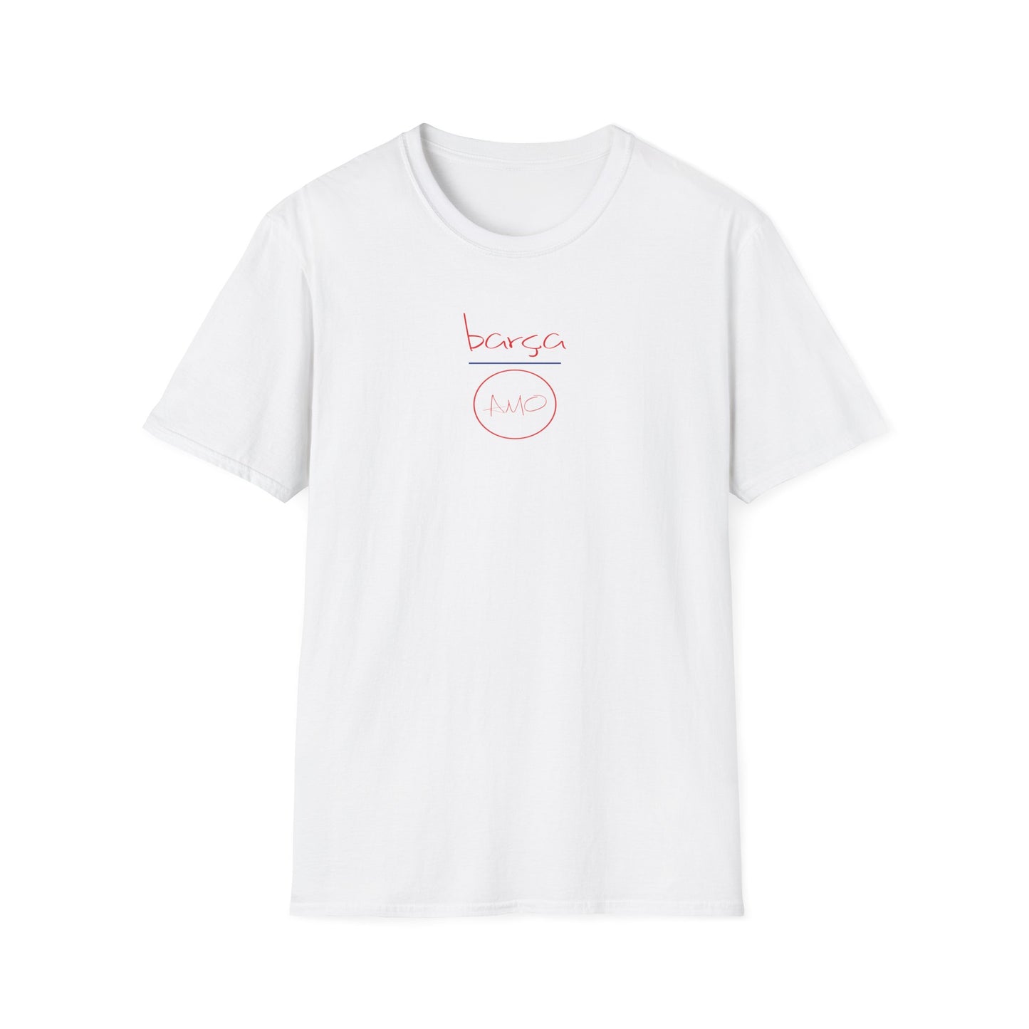 Unisex Softstyle T-Shirt with 'barça' Design - Casual Wear, Gift for Sports Fans, Trendy Street Style, Everyday Comfort, Unique Graphic Tee