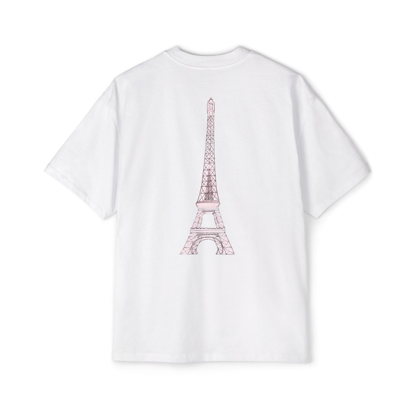 Paris Eiffel Tower Oversized Tee, Casual Wear, Gift for Travelers, Street Style Fashion, Summer Tee, Parisian Vibe