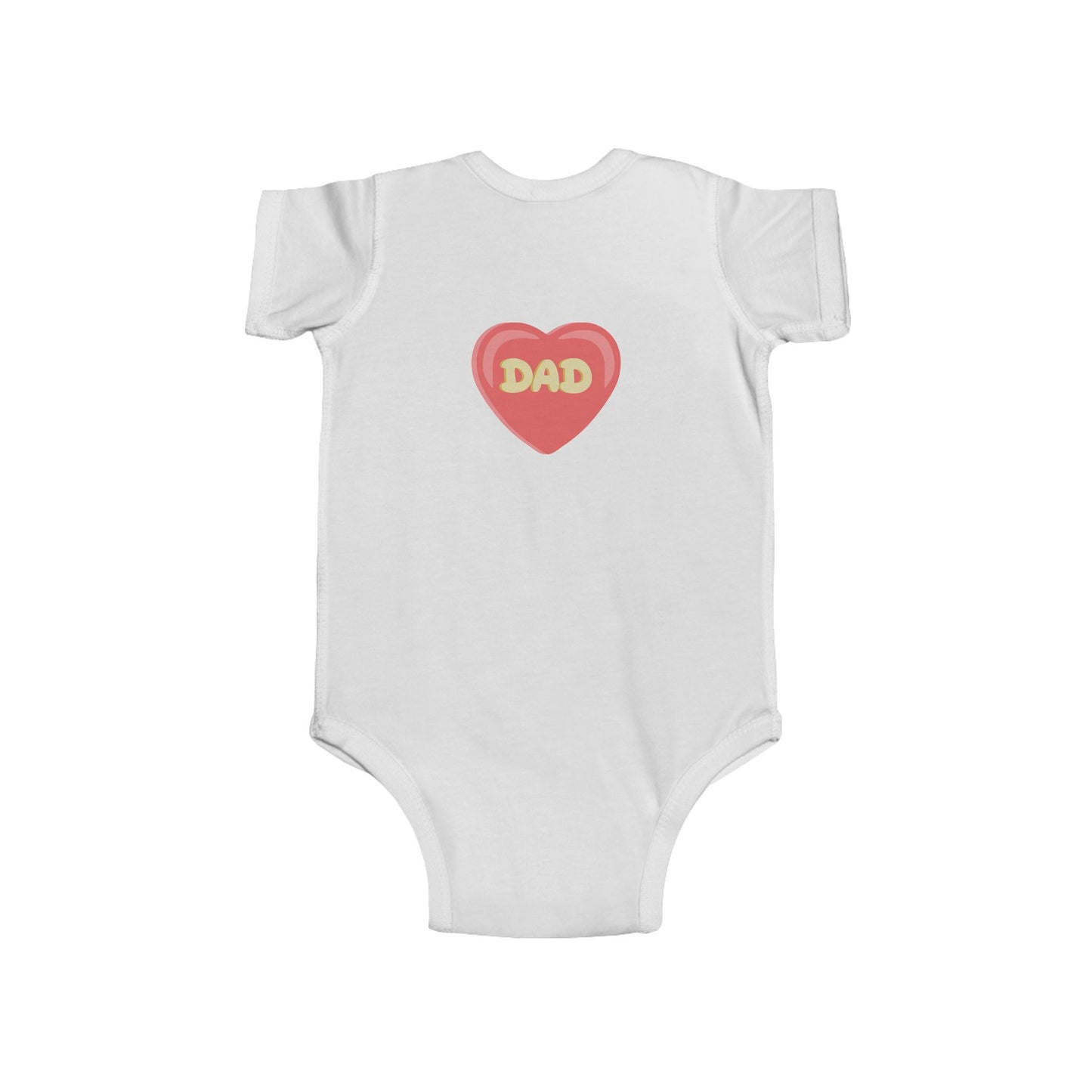 Cute Infant Bodysuit for Dads, Baby Shower Gift, First Father's Day, Newborn Outfit, I Love Papa, Heart Dad Design