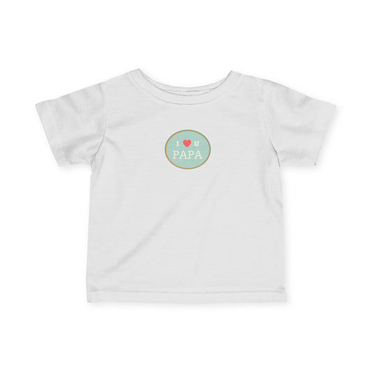 Cute Baby Tee for Dads, I Love Papa Shirt, Father's Day Gift, Infant Jersey Tee, Cute Toddler T-Shirt, Baby Gift for New Parents