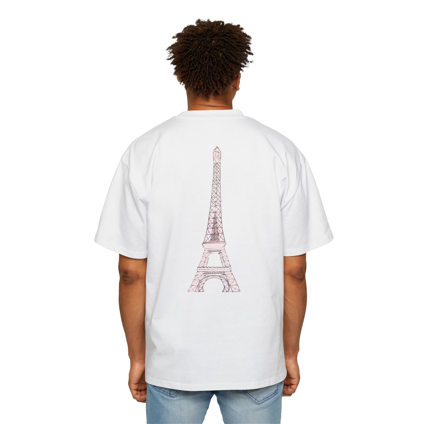 Paris Eiffel Tower Oversized Tee, Casual Wear, Gift for Travelers, Street Style Fashion, Summer Tee, Parisian Vibe
