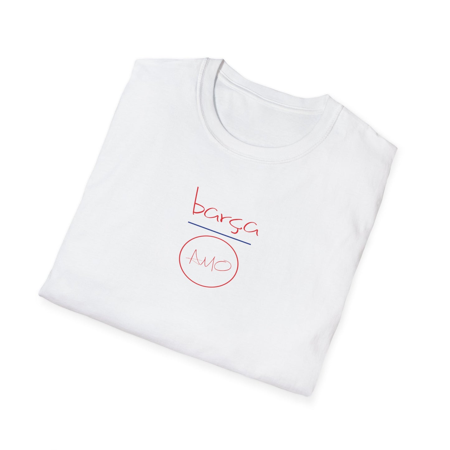Unisex Softstyle T-Shirt with 'barça' Design - Casual Wear, Gift for Sports Fans, Trendy Street Style, Everyday Comfort, Unique Graphic Tee