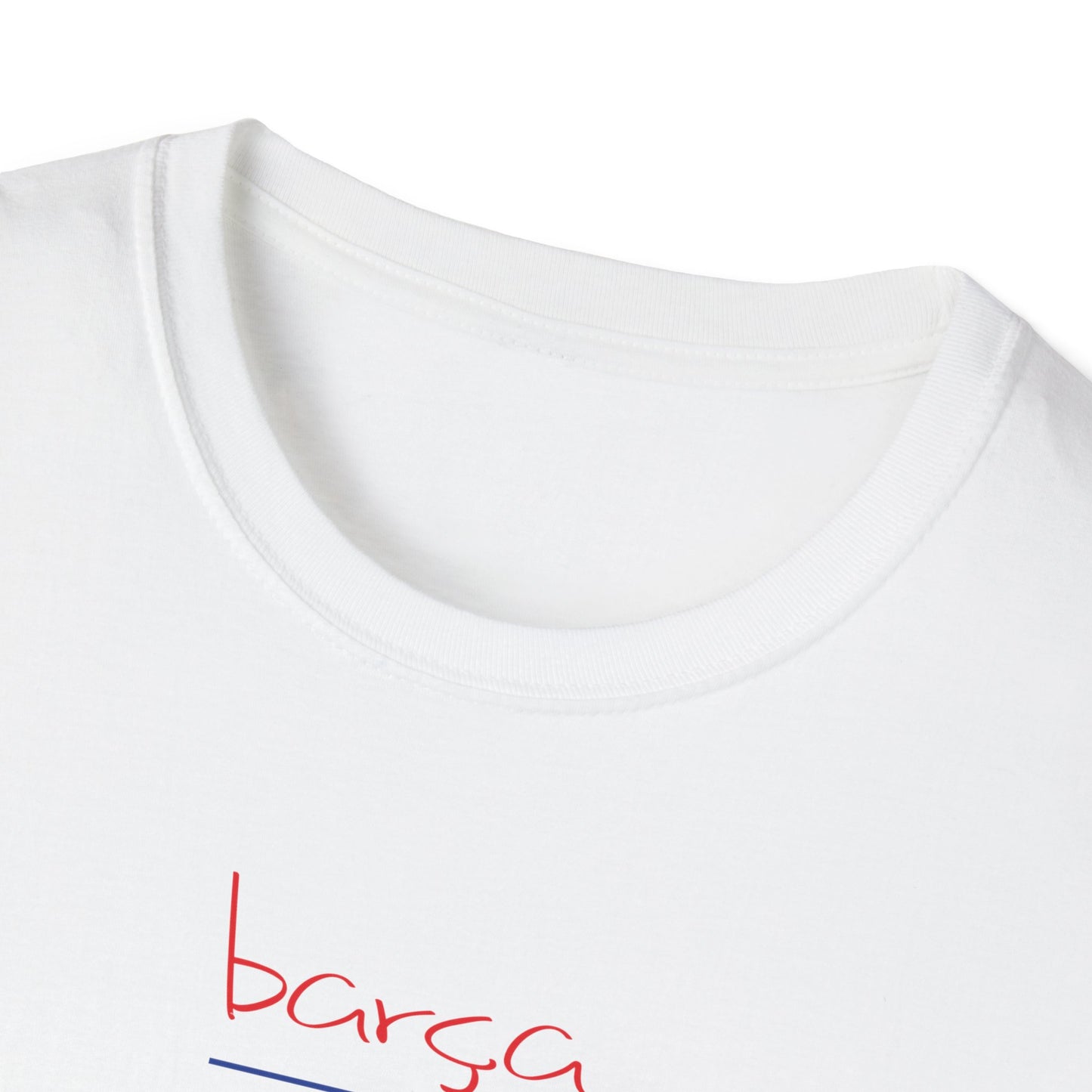 Unisex Softstyle T-Shirt with 'barça' Design - Casual Wear, Gift for Sports Fans, Trendy Street Style, Everyday Comfort, Unique Graphic Tee