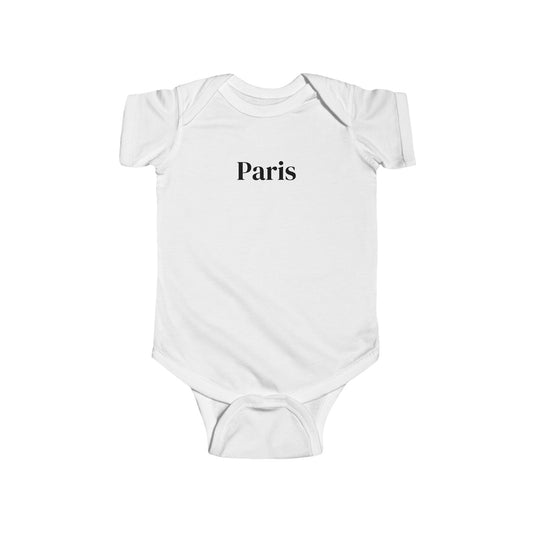 Paris-Themed Infant Bodysuit, Cute Baby Shower Gift, Newborn Outfit, Travel Inspired Baby Wear, Eiffel Tower Baby Tee