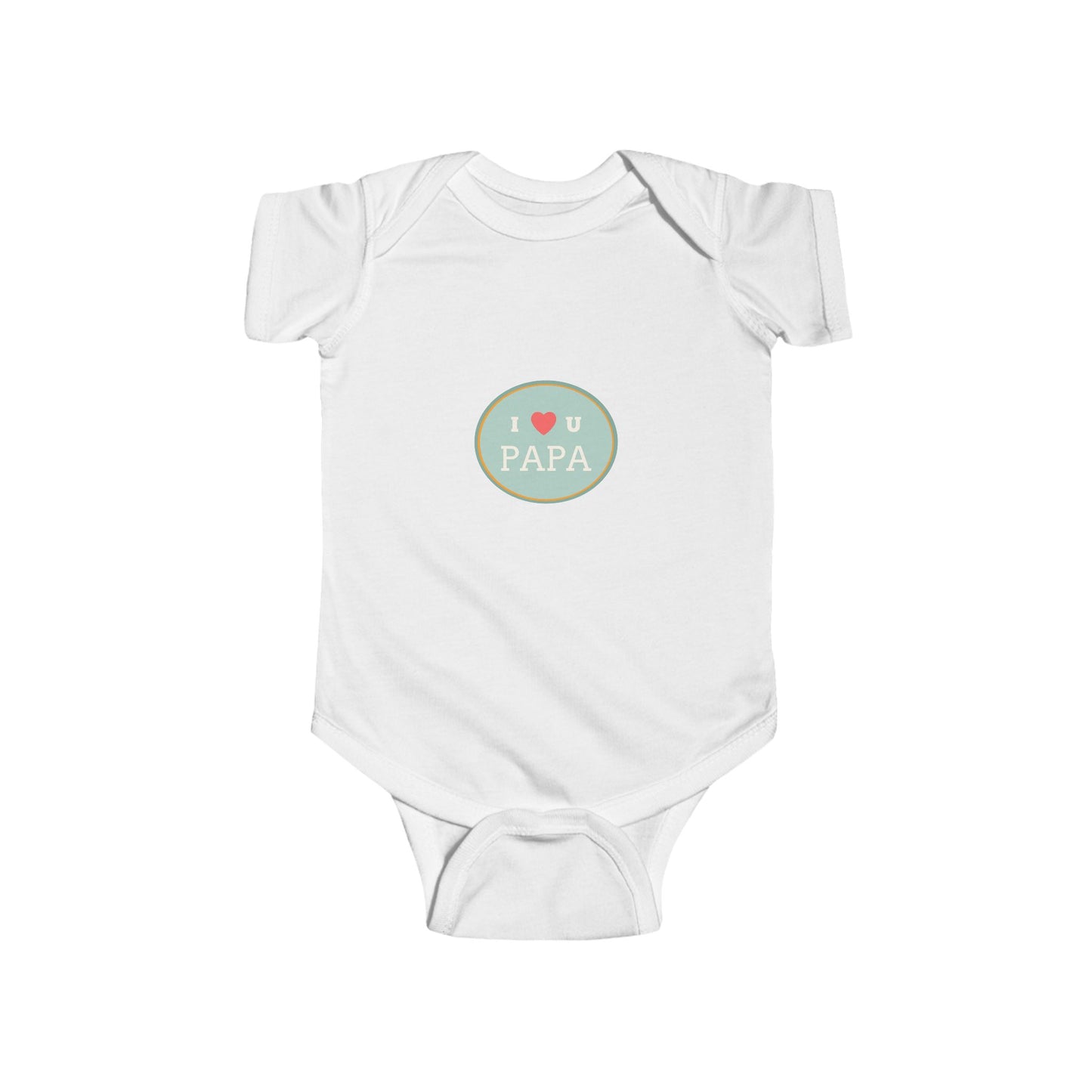 Cute Infant Bodysuit for Dads, Baby Shower Gift, First Father's Day, Newborn Outfit, I Love Papa, Heart Dad Design