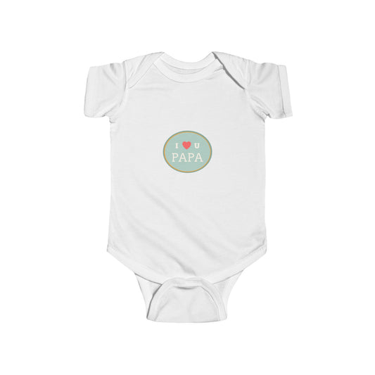Cute Infant Bodysuit for Dads, Baby Shower Gift, First Father's Day, Newborn Outfit, I Love Papa, Heart Dad Design